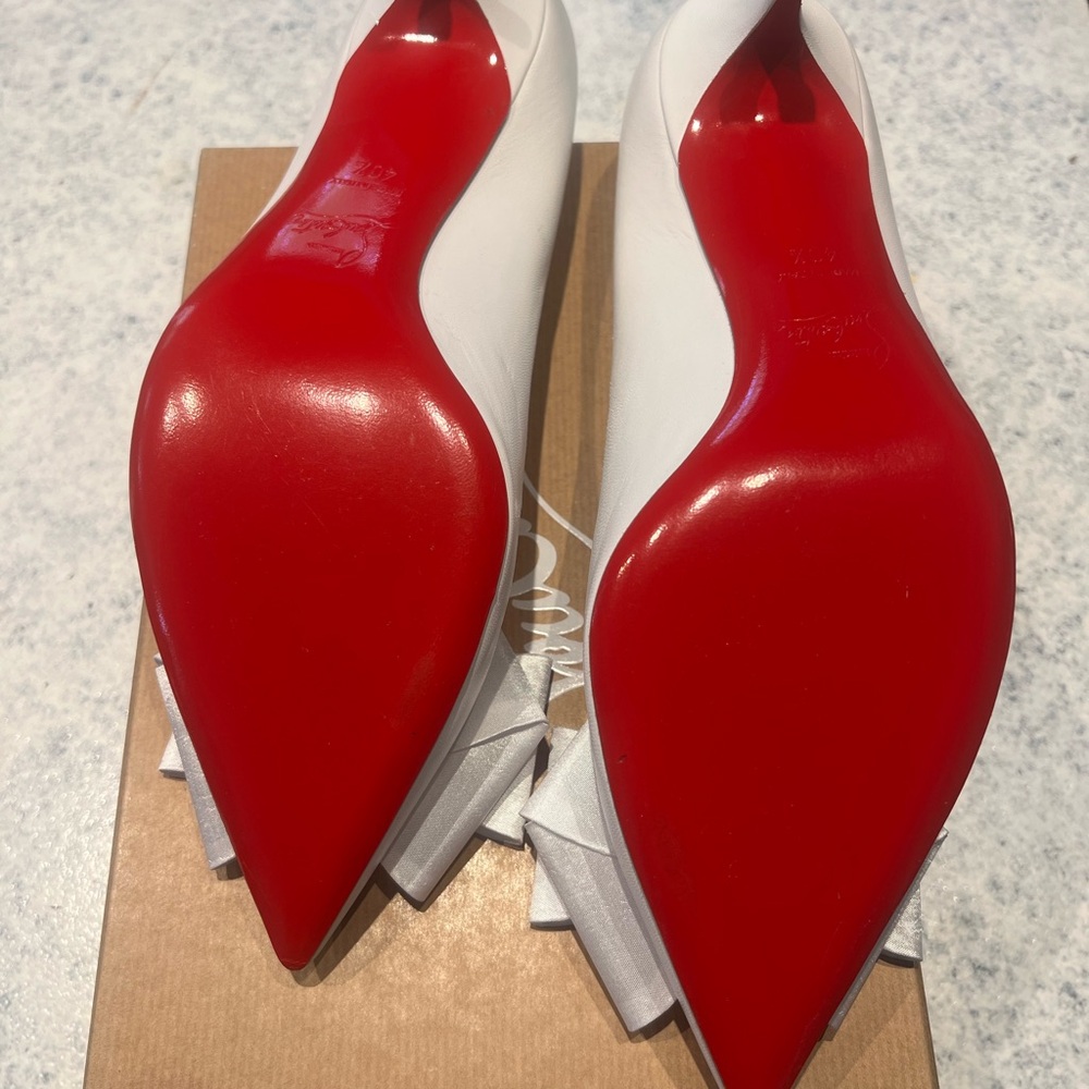 Like New - Christian Louboutin Bridal Heels - Pigalle Follies 55mm Size 40.5